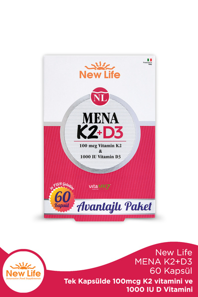 New Life Mena K2 D3 Vitamini 60 Kapsül