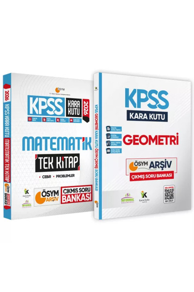 İnformal Yayınları 2026 KPSS Kara Kutu TEK KİTAP Matematik ve Geometri ÖSYM Ç...