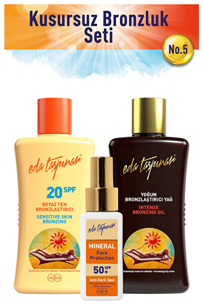 Eda Taşpınar Kusursuz Bronzluk Seti no.5 Spf0+BeyazT+YüzKor (EGX03-EGX19-EGX94)