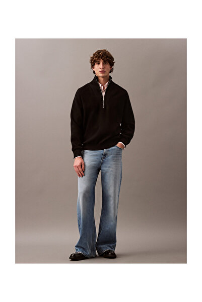 Calvin Klein LS TECH KNIT QTR ZIP SWT - 14G