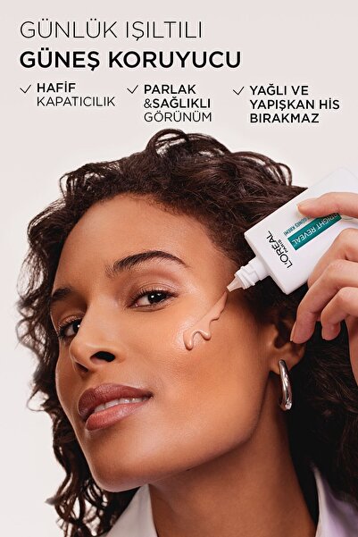 L'Oreal Paris Bright Reveal Spf 50+ Koyu Leke Karşıtı Renkli Fluid Günlük Yüz Güneş Kremi 50ml - Medium