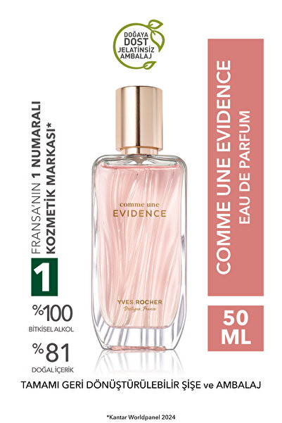 Yves Rocher Comme une Evidence EDP- Comme Une Evidence- Kadın Parfüm-50ml