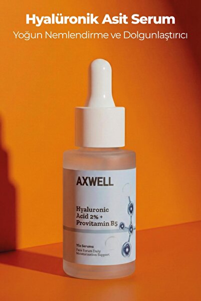 AXWELL Hyaluronik Asit Peptit Serum | Nemlendirici Aydınlatıcı | Kafein Niaci...