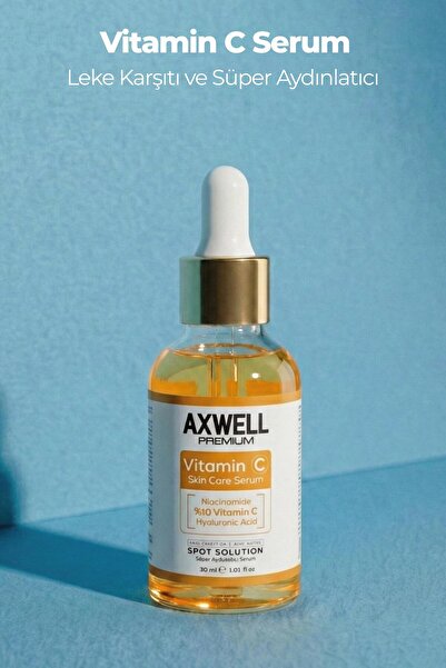 AXWELL PREMIUM Leke Karşıtı Süper Aydınlatıcı Vitamin C Serum Ascorbic Asit, ...