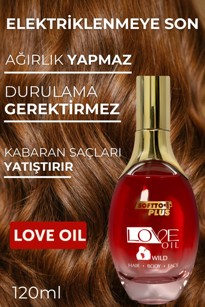 Softto Plus Love Oil / Saç ve Cilt Bakım Yağı 120 ML / Gün Boyu Etkileyici Koku / Ağırlık Yapmaz