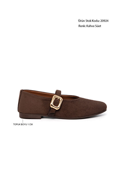 SOHO Kahve Süet Kadın Babet 20924