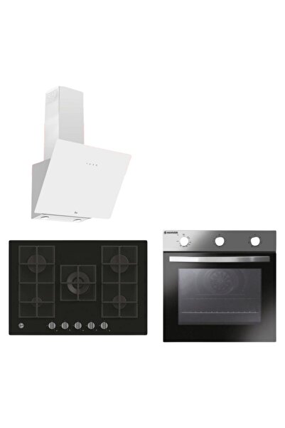 Hoover Siena Ankastre Set ( HON602X-TN inox + HVG74K3B 75 cm Siyah Ocak + HDG...