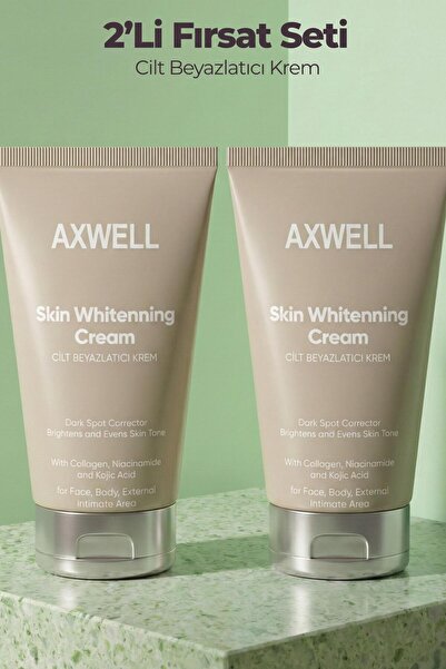 AXWELL 2'li Cilt Beyazlatıcı Aydınlatıcı Glutatyon Leke Karşıtı Krem Kojik As...