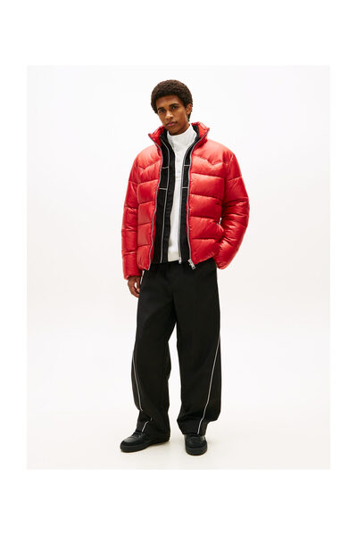 Tommy Hilfiger Men Black Cupsole Leather Sneakers