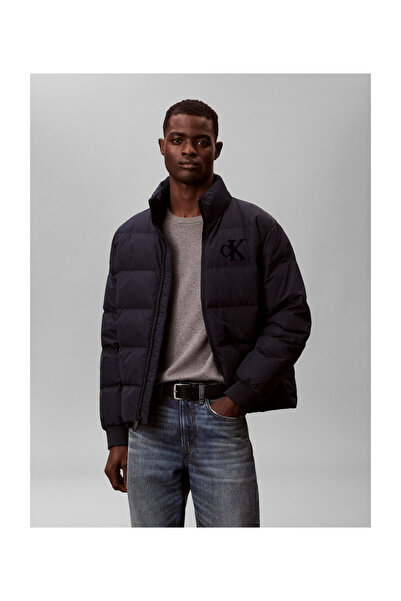 Calvin Klein LS CHENILLE STAND COLLAR PUFFE