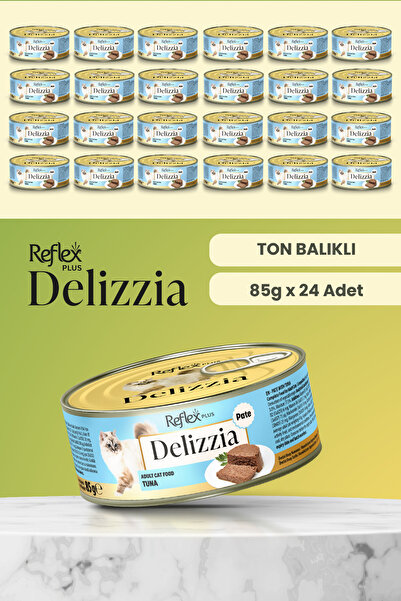 Reflex Delizzia / Kıyılmış Ton Balıklı Yetişkin Kedi Maması 85g x 24 Adet
