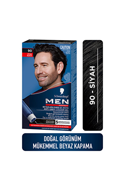 Men Perfect Schwarzkopf Men Perfect Saç Boyası 90- Siyah-Kolay ve Hızlı Beyaz Kapama