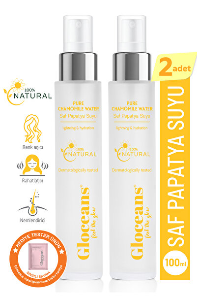 gloceans feel the glow Saf Papatya Suyu %100 Doğal Saç Toniği 100 ml x 2
