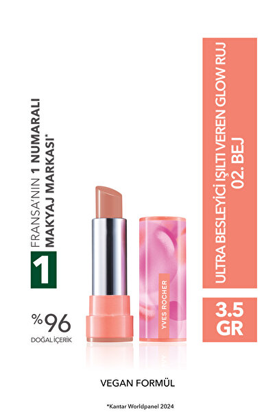 Yves Rocher Ultra Besleyici Işıltı Veren Glow Ruj-02 Bej-64757