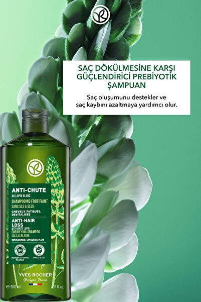 Yves Rocher Güçlendirici Prebiyotik Şampuan-Saç Dökülmesine Karşı/Anti-Chute-SLS,SLES içermez,Vegan-300ml
