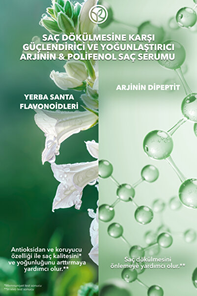 Yves Rocher Güçlendirici Yoğunlaştırıcı Arjinin Polifenol Saç Serumu-Saç Dökülmesine Karşı/Anti-Chute-Vegan195ml