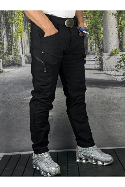 Genel Markalar Unısex Soft Shell Su dayanıklı ve Rüzgar Geçirmez İçi Polarlı Kışlık Taktik Pantolon