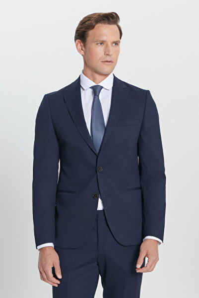 ALTINYILDIZ CLASSICS Erkek Lacivert Ekstra Slim Fit Dar Kesim Kırlangıç Yaka ...