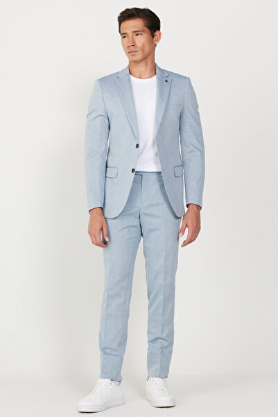 ALTINYILDIZ CLASSICS Normal Bel Slim Fit Dar Kesim Mavi Erkek Takım Elbise