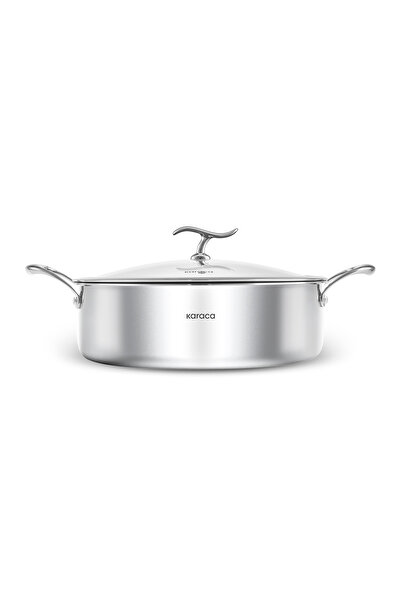 Karaca Plasma Steel 316+ 3Ply Fireproof Non-Stick Steel Karnıyarık Pot 26 cm