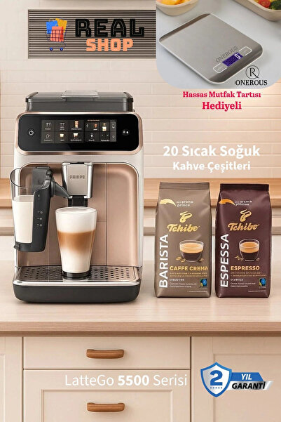 Philips 20 Sıcak ve Soğuk İçecek Tam Otomatik Espresso Kahve Makinesi LatteGO...