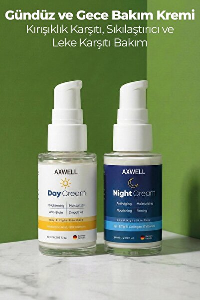 AXWELL Q10 - Koenzim Ve Kolajen İçerikli Gece & Gündüz Bakım Kremi Seti