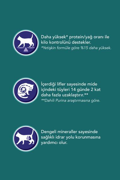 Purina One Tüy ve Tüy Yumağı Kontrolü Sağlayan Tavuklu Kısırlaştırılmış Kedi Maması 800gX2