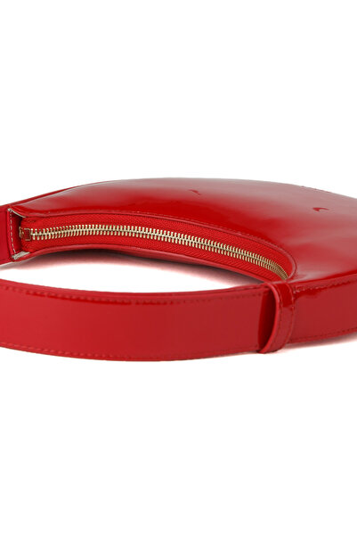 FURLA MINI RAMENNÁ TAŠKA DELIZIA - VERNICE PIUMA-ROSSO