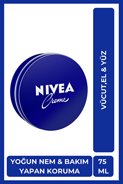 NIVEA Nemlendirici Creme 75ml, Yoğun Nemlendirici, Bakım Yapan Koruma,Eucerit...