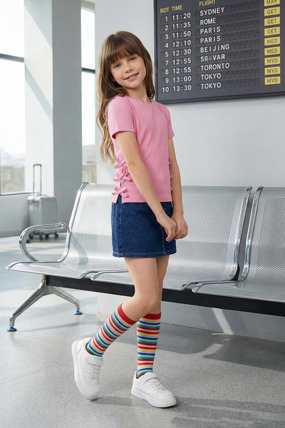 TRENDYOLKIDS Ροζ Πλεκτό T-Shirt - TKDSS25TS00048