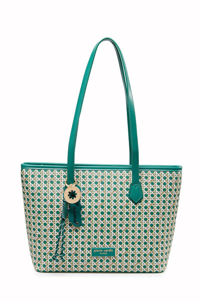 Pierre Cardin Yeşil Dijital Monogram Kadın Omuz Çantası 05PO25Y10705
