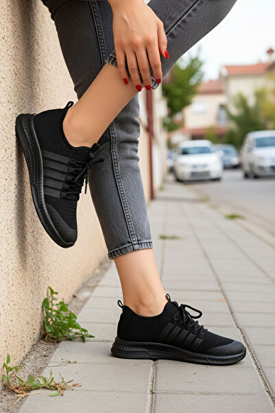 SOHO Schwarz-Schwarze Damen Sneakers 16278