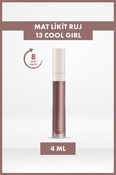 Farmasi Uzun Süre Kalıcı Kadifemsi Yapı Mat Likit Ruj | 13 Cool Girl