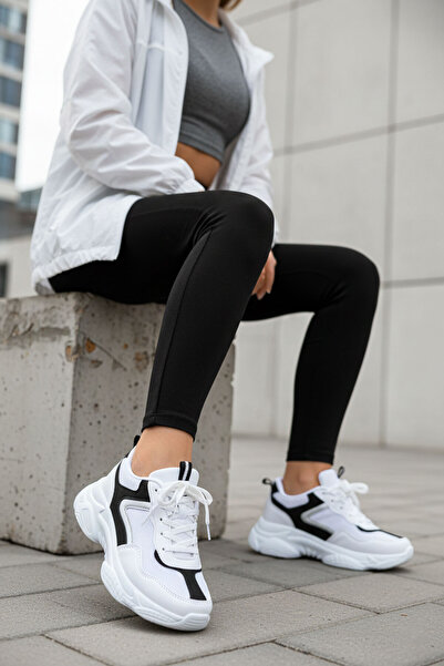 SOHO Weiß-Schwarz Damen Sneaker 20610