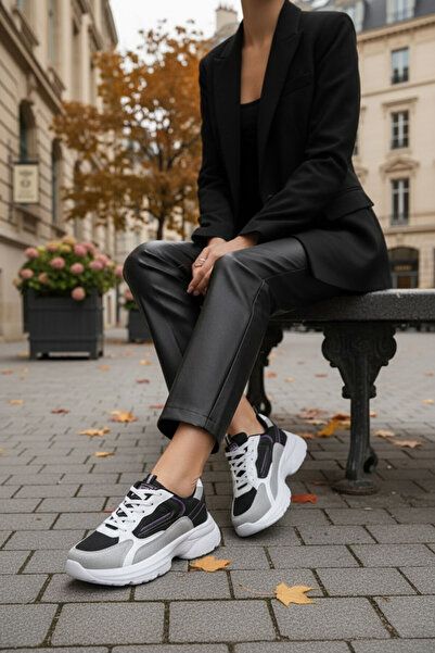 SOHO Buz-Siyah-Mor-Y Kadın Sneaker 18802