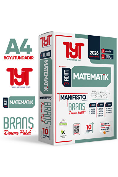 İnformal Yayınları 2026 YKS TYT Matematik 3 Adım Manifesto 10 Adet Branş Dene...