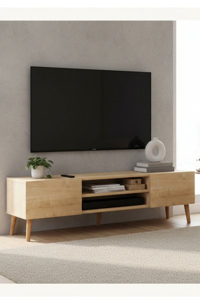 Monte Sehpa Plane Tv Ünitesi 150cm - Meşe