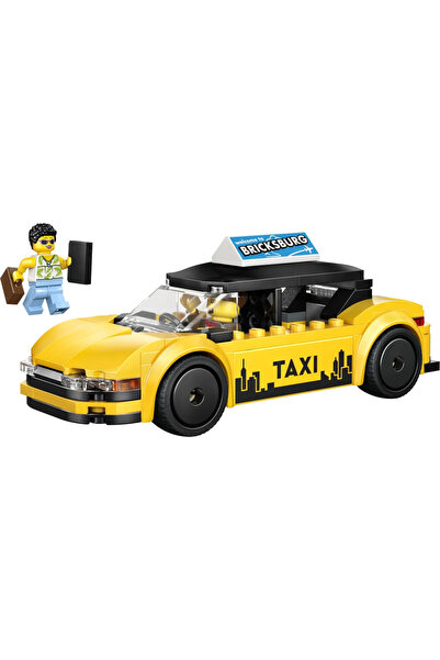 LEGO ® City Sarı Taksi 60487 – 5 Yaş ve Üzeri Çocuklar için Yaratıcı Oyuncak Yapım Seti (122 Parça)