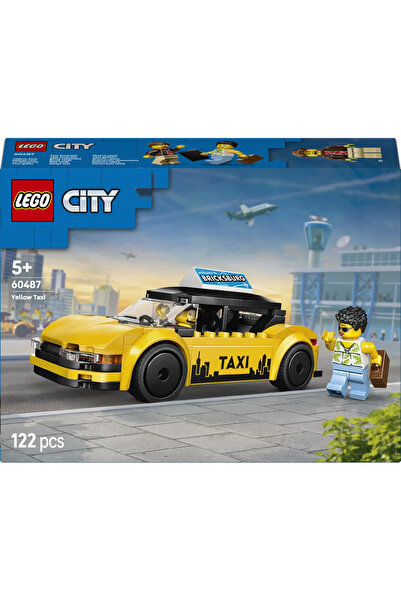 LEGO ® City Sarı Taksi 60487 – 5 Yaş ve Üzeri Çocuklar için Yaratıcı Oyuncak Yapım Seti (122 Parça)
