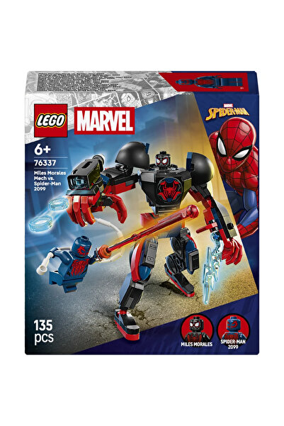 LEGO ® ǀ Marvel Miles Morales Robotu vs. Örümcek Adam 2099 76337 - 6+ Oyuncak Yapım Seti (135 Parça)