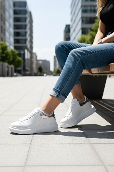 SOHO 19845 Modell Weiß-Silber Damen Sneaker