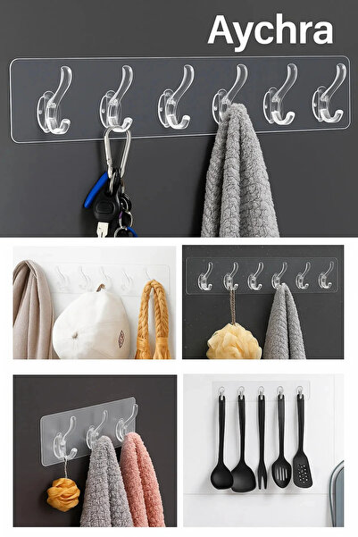 Genel Markalar Kendinden Yapışkanlı Süper Güçlü Kesilebilir 5’li Şeffaf ,Duva...