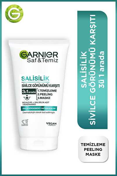 Garnier Saf & Temiz Salisilik Sivilce Görünümü Karşıtı 3'ü 1 Arada