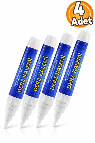 Badem10 (4 ADET) Fayans Beyaz Derz Hazır Dolgusu Boyama Boyası Kalemi Hızlı K...