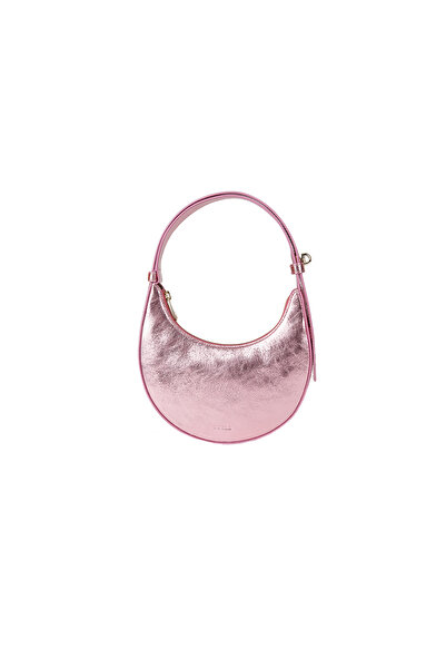 FURLA DELIZIA MINI KABELKA PŘES RAMENO - VITELLO PIUMA METAL-SAKURA