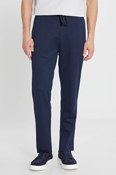 AC&Co / Altınyıldız Classics بنطلون رياضي رجالي من القطن باللون الأزرق الداكن...