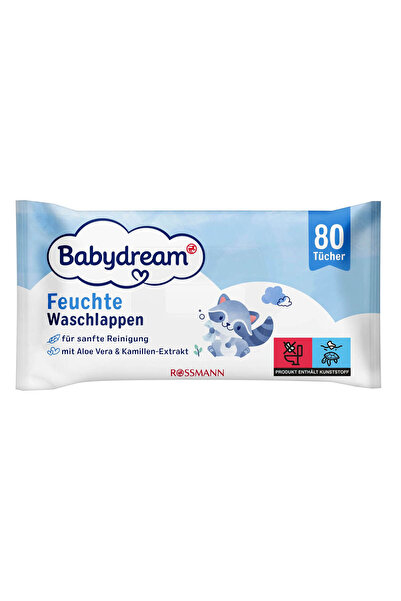 BABYDREAM Bebek Islak Mendil Hassas Cilt, Aloe Veralı 80'li