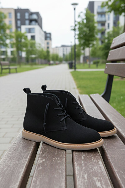 SOHO Damenstiefel und Stiefeletten aus schwarzem Wildleder 21052