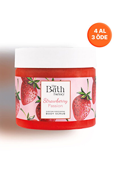 THE BATH FACTORY Nemlendirici Ve Arındırıcı Vücut Peelingi - Çilek Aromalı 300gr