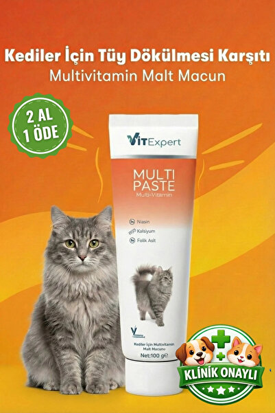 Vitexpert Multi Paste Tüm Kediler Için Multi Vitamin Bağışıklık Ve Tüy Sağlığ...